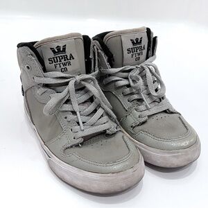 SUPRA VAIDER Gray  Hightop Sneakers Size 12